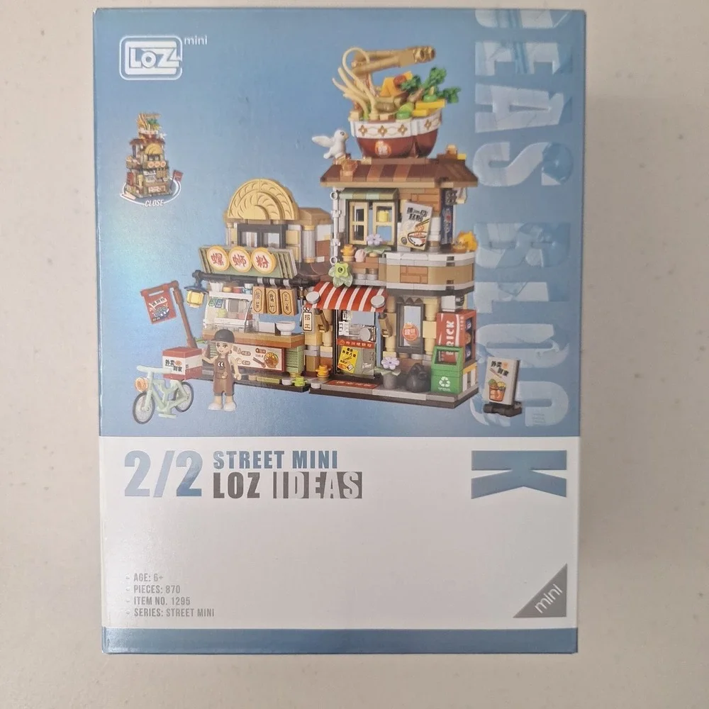 LOZ Ideas Street Mini Building Blocks Sets 1382 1383 & 1295 Panda Sushi Bee